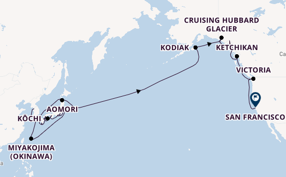 Transpacific from Incheon, South Korea with the Seven Seas Splendor