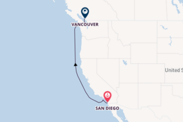 Sailing with Holland America Line  from San Diego to Vancouver