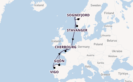 Norway from Southampton, England with the Britannia 