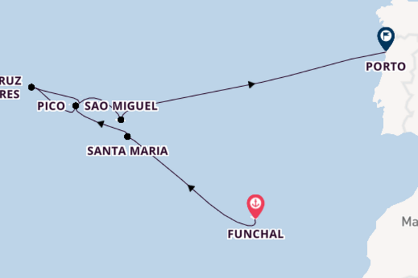 Funchal, Sao Jorge und Porto erkunden