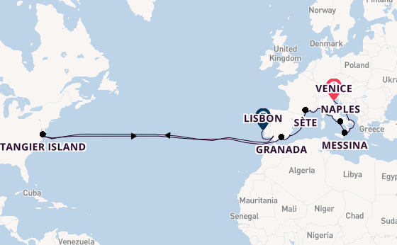 Transatlantic from Venice, Italy with the Viking Lyra