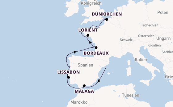 Vereinigtes Königreich ab Barcelona, Spanien auf der Seven Seas Navigator
