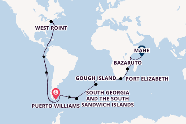 Transatlantic from Puerto Williams, Chile with the Silver Cloud