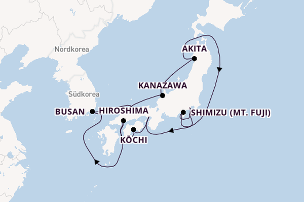 Japan ab Yokohama (Tokio), Japan auf der Mein Schiff 6