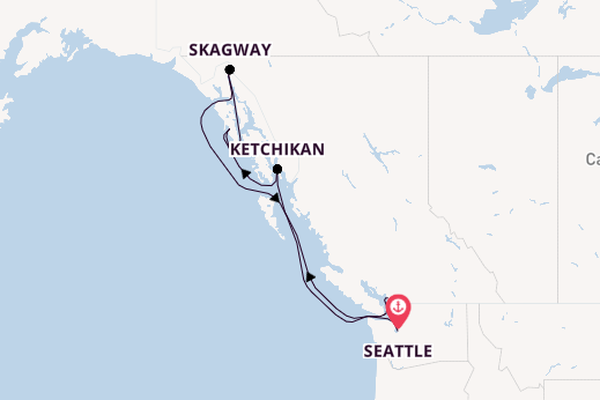 Alaska & West Canada from Seattle, Washington, USA with the Brilliant Lady