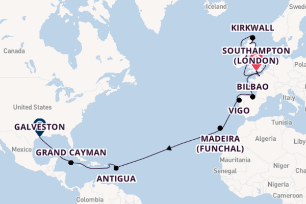 Transatlantic & Repositioning from Southampton (London), England, United Kingdom with the Regal Princess