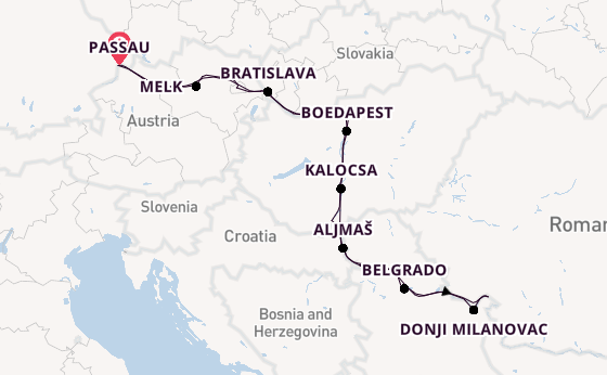 Donau vanaf Passau, Duitsland met de VIVA TWO