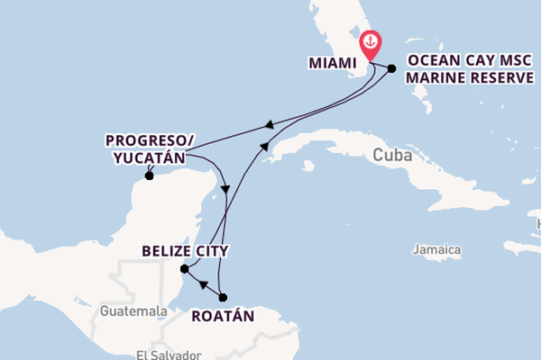 Caribbean vanaf Miami, Verenigde Staten met de EXPLORA I