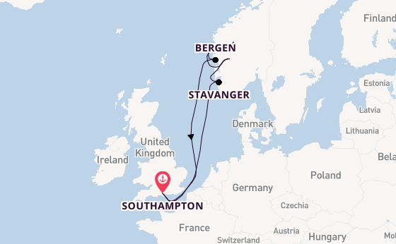 Norway from Southampton, England with the Borealis