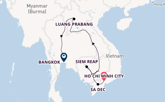 South East Asia from Ho Chi Minh City, Vietnam with the Scenic Spirit