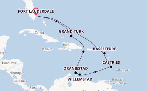 Caribbean vanaf Fort Lauderdale, Verenigde Staten met de Celebrity Eclipse