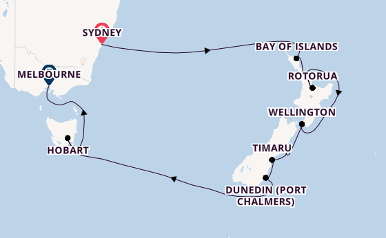 Australia and New Zealand from Sydney, Australia with the Seven Seas Splendor