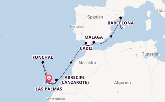 Kanarische Inseln ab Las Palmas, Gran Canaria auf AIDAcosma