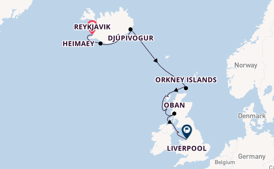 United Kingdom from Reykjavik with the HANSEATIC spirit
