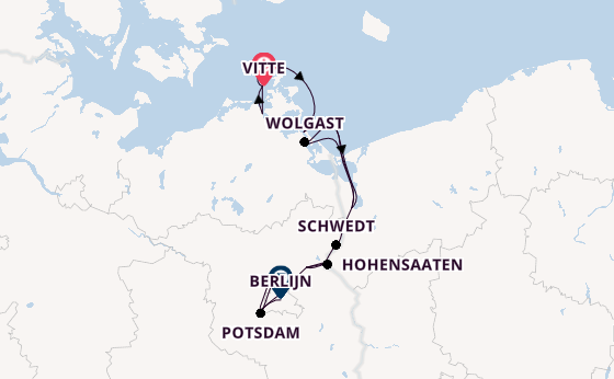 Oder vanaf Vitte, Duitsland met de VIVA RUBY