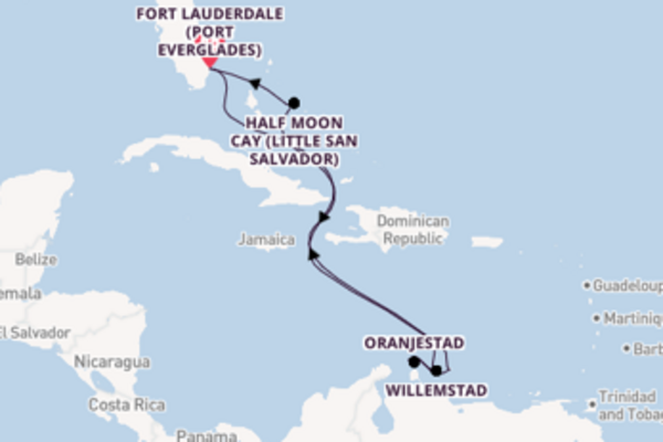 Caribbean from Fort Lauderdale (Port Everglades), Florida with the Rotterdam