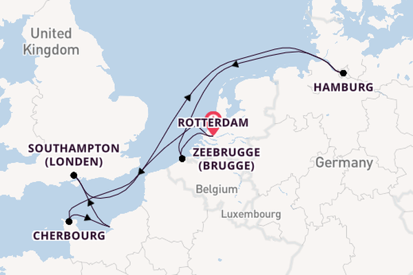 Engeland vanaf Rotterdam, Nederland met de MSC Preziosa