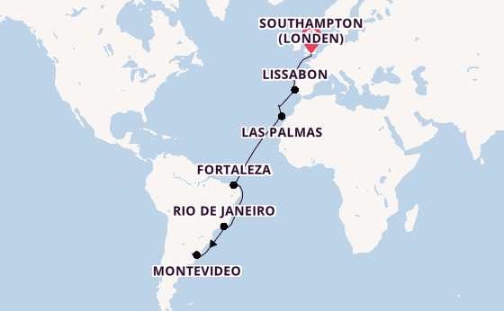 trans-Atlantisch vanaf Southampton (Londen), Engeland met de Majestic Princess