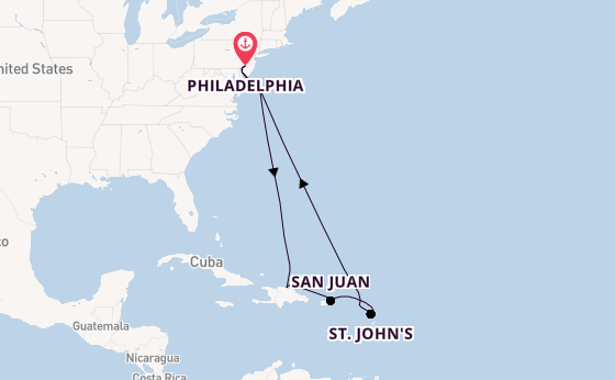 Caribbean from Philadelphia, Pennsylvania, USA with the Norwegian Pearl