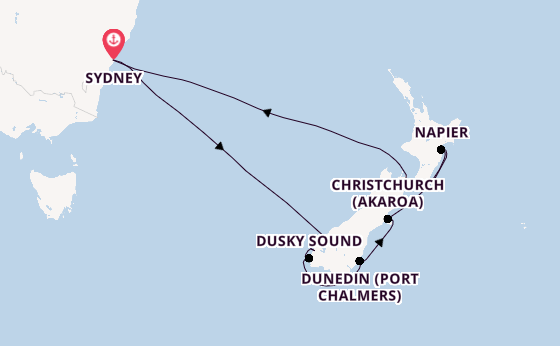 New Zealand from Sydney, Australia with the Anthem of the Seas