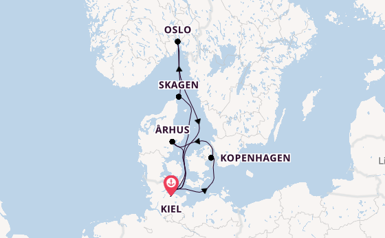 Noorwegen vanaf Kiel, Duitsland met AIDAnova