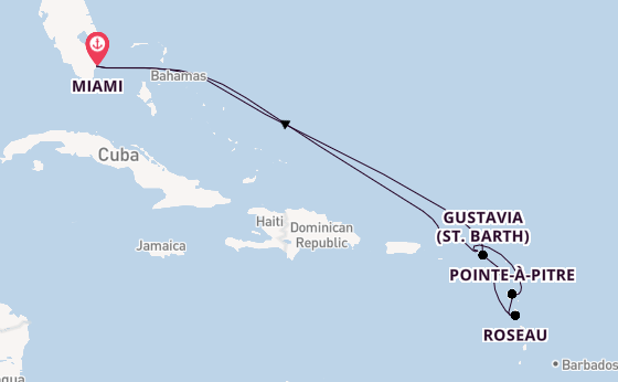Caribbean from Miami, Florida with the MS EUROPA 2