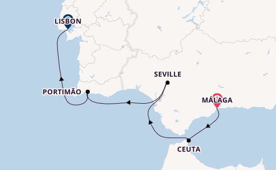 Mediterranean Sea from Málaga, Spain with the Azamara Journey