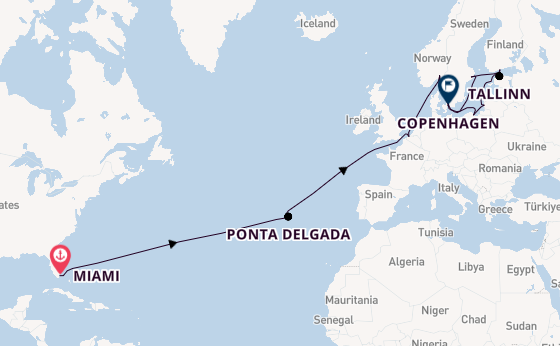 Transatlantic from Miami, Florida, USA with the Regal Princess