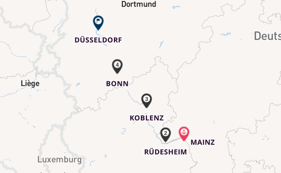 Rhein ab Mainz, Deutschland auf der VIVA ONE