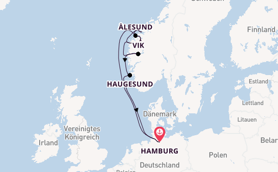 Norwegen ab Hamburg auf der Costa Favolosa