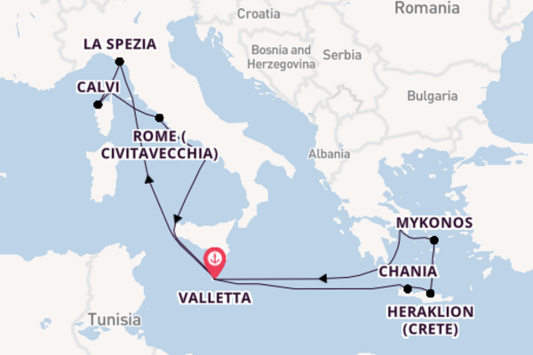 Expedition from Valletta with the Azura
