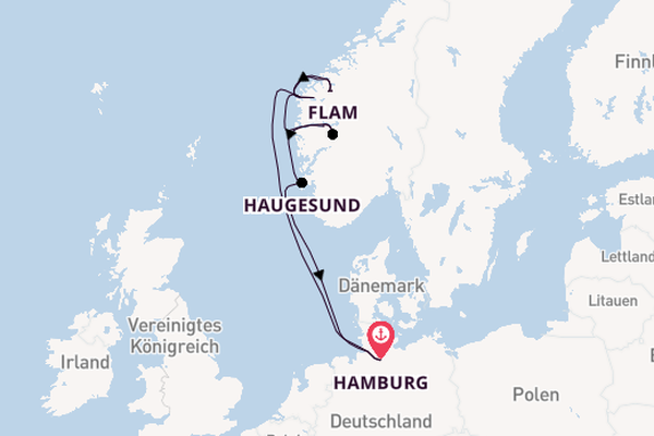 Norwegen ab Hamburg auf der Costa Favolosa