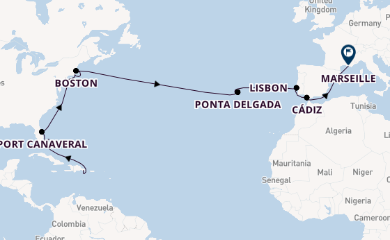Transatlantic from La Romana, Dominican Republic with the Costa Fascinosa