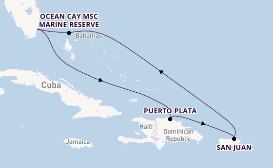 Caribbean from Australia with the MSC World America