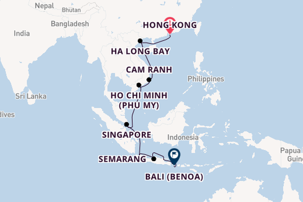 Southeast Asia from Hong Kong, China with the Seven Seas Splendor