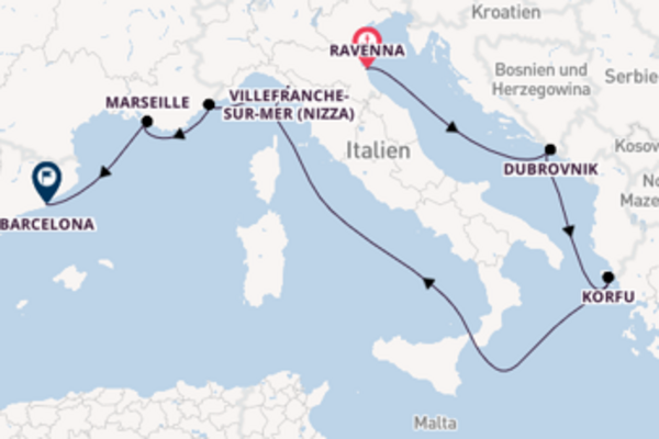 Mittelmeer ab Ravenna, Italien auf der Voyager of the Seas 