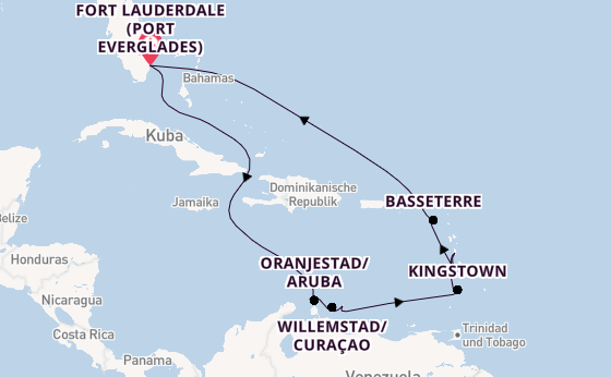 Südliche Karibik ab Fort Lauderdale (Port Everglades), USA auf der Celebrity Eclipse