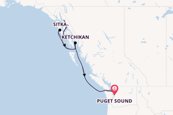 Alaska vanaf Seattle, Verenigde Staten met de Westerdam