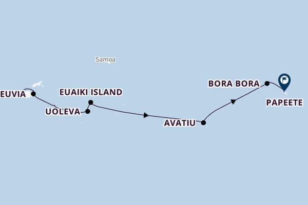 Polynesië vanaf Lautoka, Fiji met de Silver Cloud