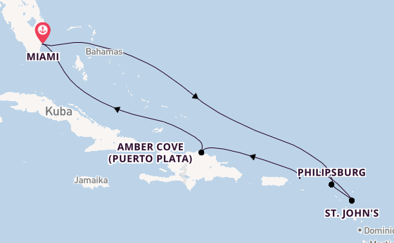 Karibik ab Miami auf der MSC Meraviglia