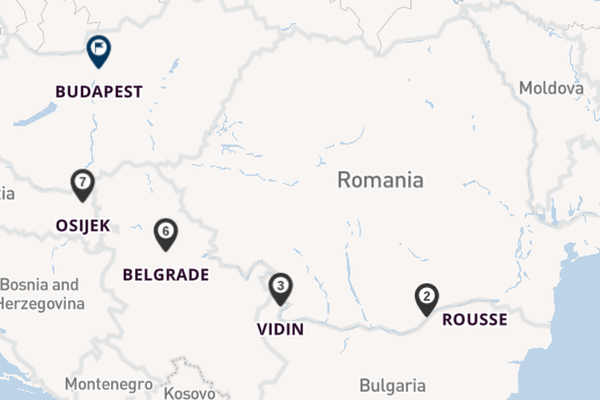 Danube River, Europe from Bucharest, Romania with the Viking Sigrun