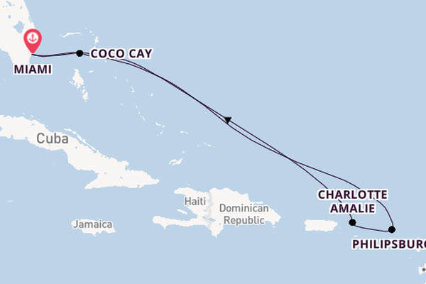 Eastern Caribbean with Perfect Day & Miami Stay