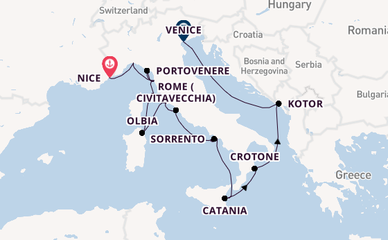 Western Mediterranean from Nice, France with the Azamara Quest