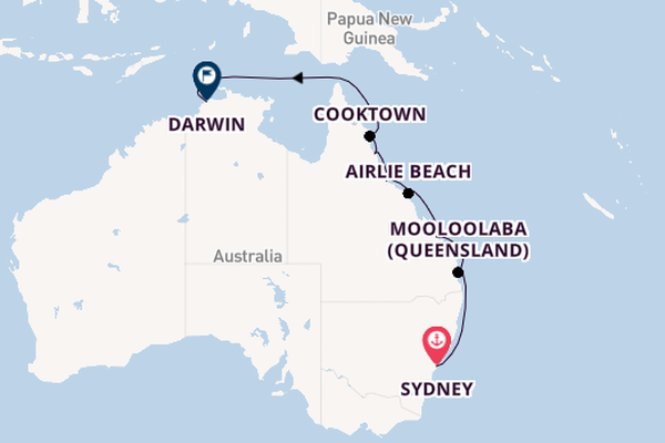 Australië vanaf Sydney, Australië met de Seven Seas Explorer