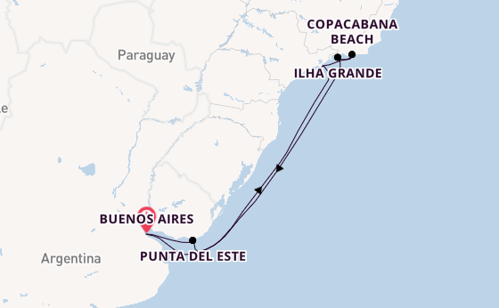 Zuid-Amerika vanaf Buenos Aires, Argentinië met de MSC Splendida