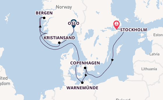 Norway from Stockholm, Sweden with the MSC Magnifica