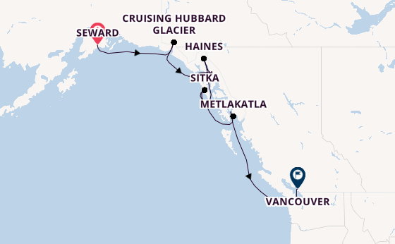 Alaska & West Canada from Seward, Alaska, USA with the Silver Whisper