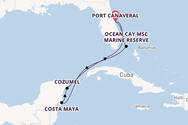 Mexico,The Bahamas & Orlando With Stay