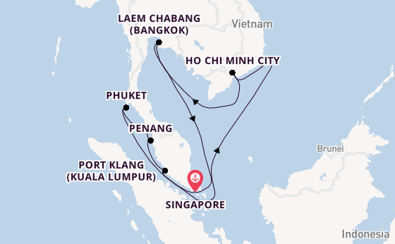 Southeast Asia from United Kingdom with the Diamond Princess