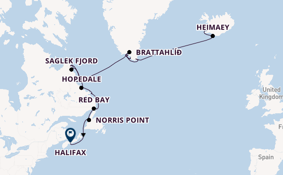 Transatlantic from Reykjavik, Iceland with the Seabourn Pursuit